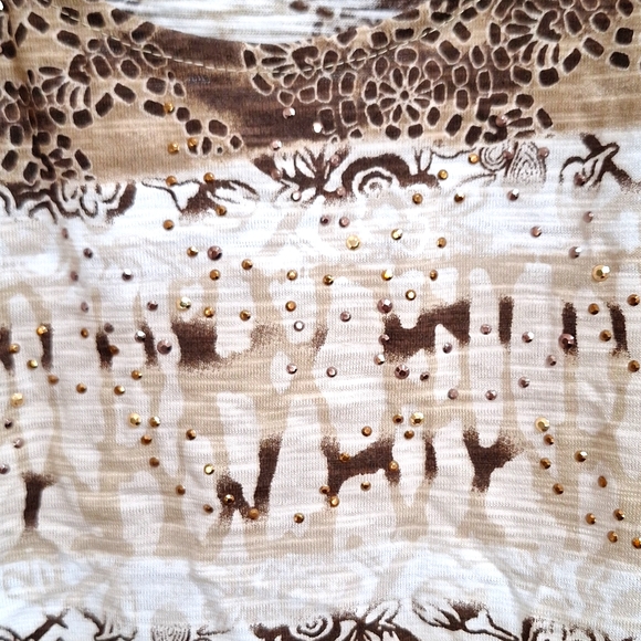 Alia Brown and Tan Patterned Tank Top - Picture 3 of 8